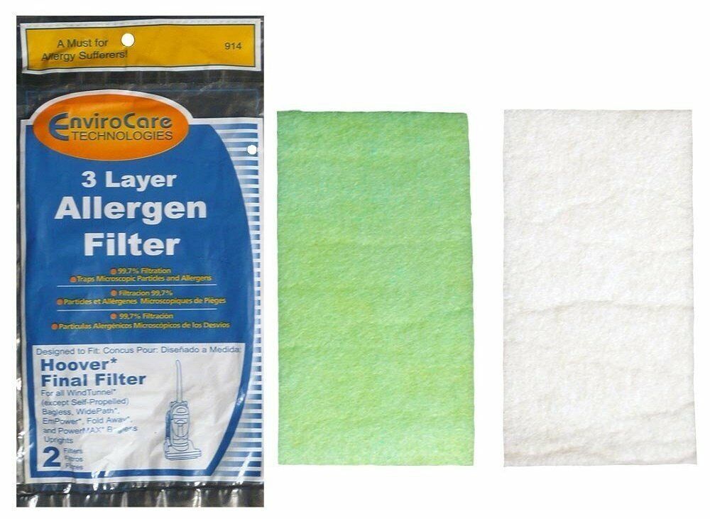 Hoover Vacuum WindTunnel Non Self Propelled Final Filters, 2 pk, Part F914, 914