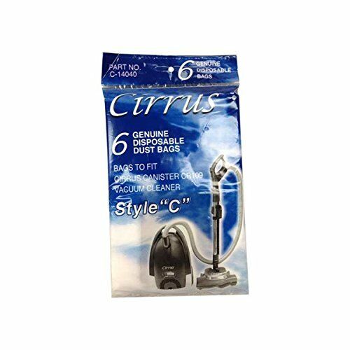 6 Pk Cirrus CR109 Canister Vacuum Cleaner Style C, Paper Bag part ZW03041-42