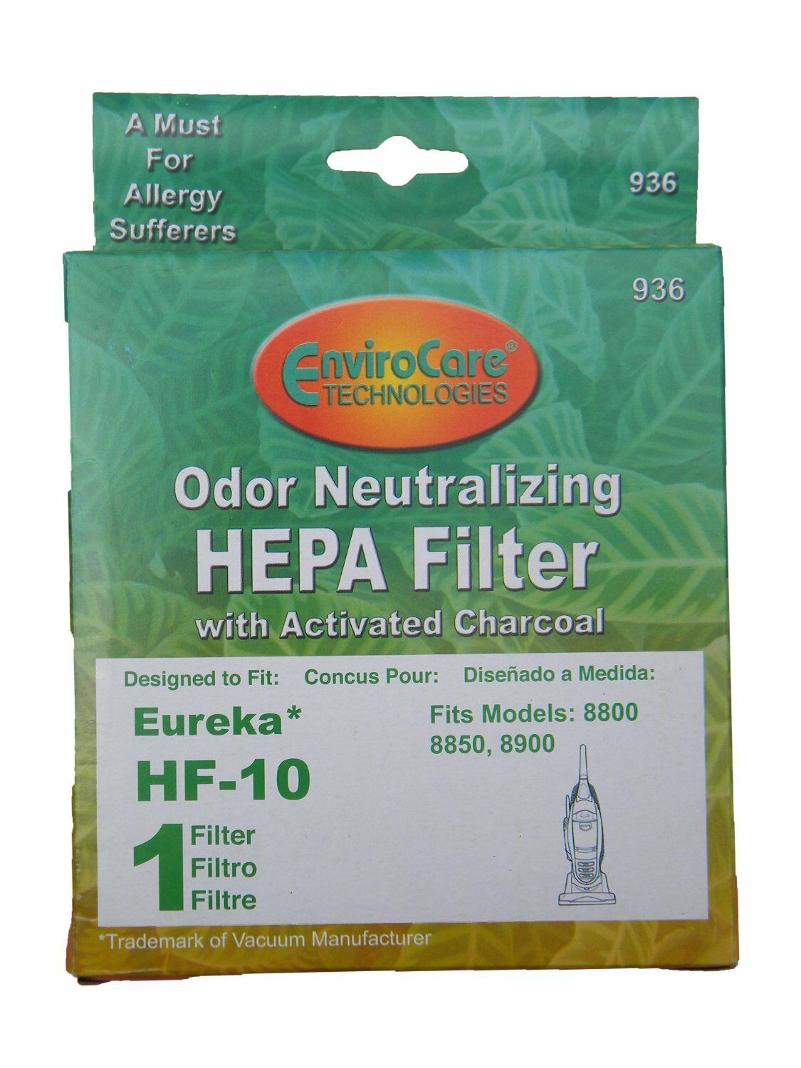 Eureka HF-10 HEPA Filter Odor Neutralizing part 936