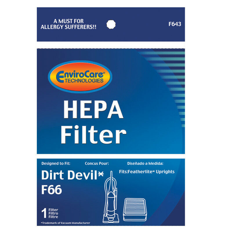 DIRT DEVIL F66 BAGLESS UPRIGHT, FILTER-FOAM, F643, Qty-1