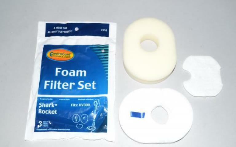 Shark Rocket Foam & Felt Filter Set, Repl #XFFV300 (HV300,HV310 Series)Part F655