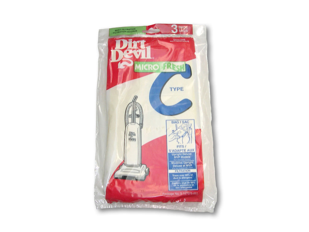 Royal Dirt Devil Type C Micro Fresh Vacuum Bags 3 Pack Part 3727075001