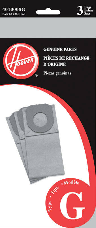 Hoover Type G Vacuum Cleaner Replacement Bag (3 Bags) Part 4010008G