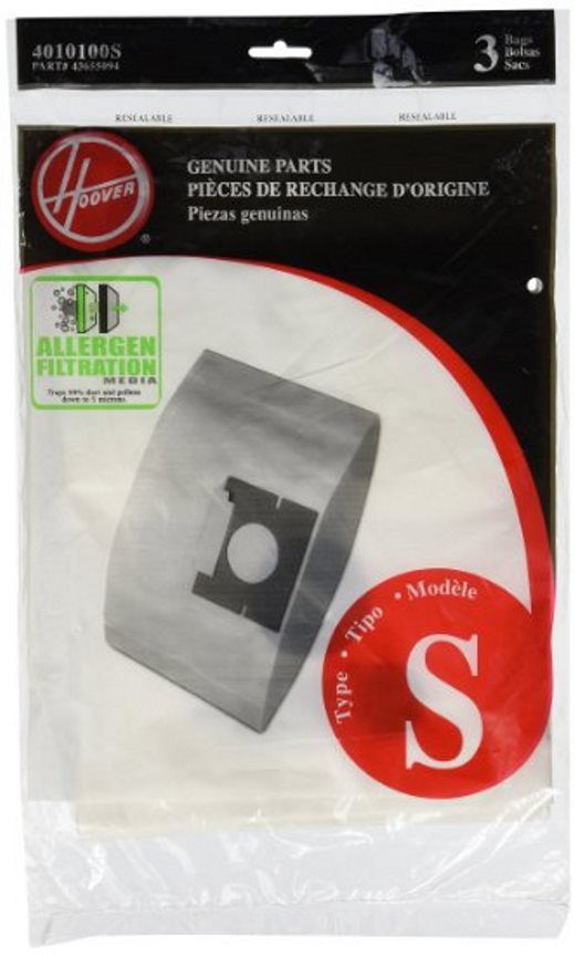 Hoover Futura And Spectrum Canister Vacuum Cleaner Type S Paper Filter Bags OEM Part 4010064S, 4010064, 4010064-S