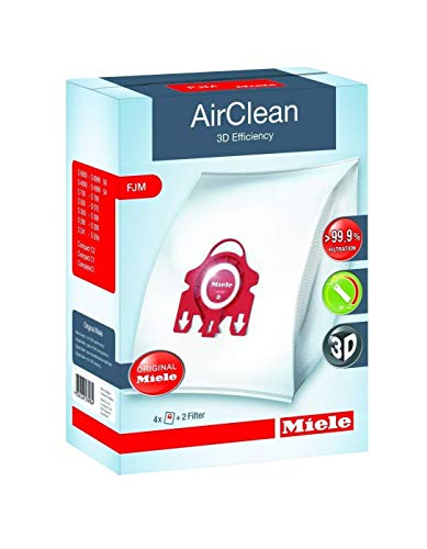 Genuine Miele Vacuum Cleaner AirClean Dust Bags Type FJM Part 10123220, 41996583USA