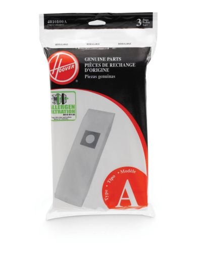Bolsas de papel para aspiradora Hoover tipo A, relleno superior para alérgenos, pieza 4010100A