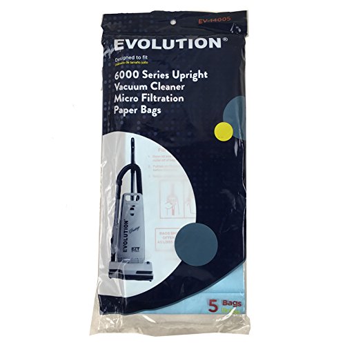 Evolution Bernina Type U Upright 6000 Series Vacuum Micro Paper Bags 5 PK Part E845, 01-2405-01