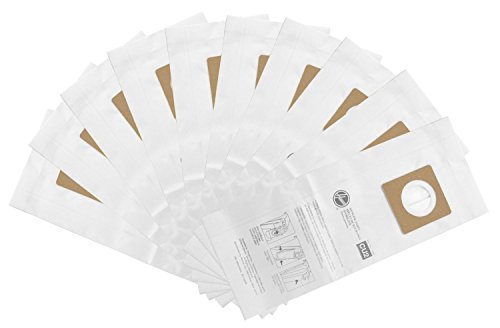 Bolsas de papel para aspiradora vertical comercial Hoover CU2, paquete de 10, pieza AH10143