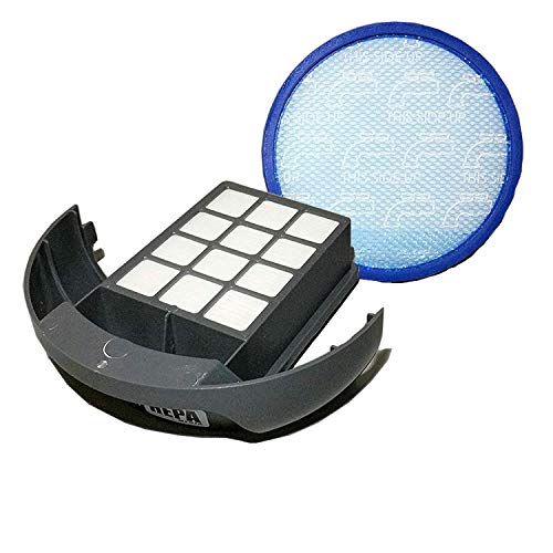 Hoover HEPA Exhaust Blue Circular Washable Primary Filter Kit for Elite Rewind Bagless Uprights. Part 411018001, 304087001