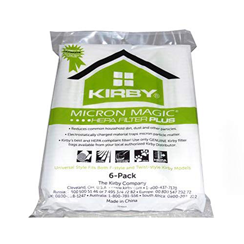 Kirby Micron Magic Plus Vacuum Cleaner 6 Pack Paper Bags Part 204814G ...