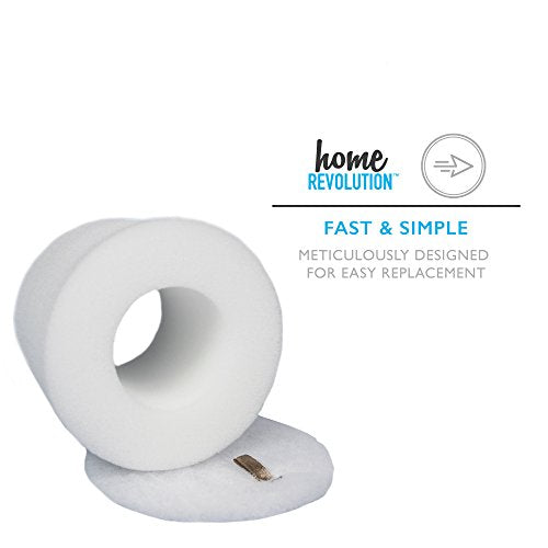 Kit de filtro de espuma y fieltro de repuesto Home Revolution, compatible con aspiradoras Shark Rotator NV650, NV650W, NV651, NV652, NV752 y la pieza XFF650