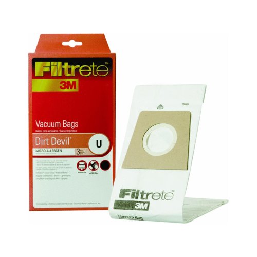 Dirt Devil Size U Filtrete Vacuum Bag (Pack of 3)
