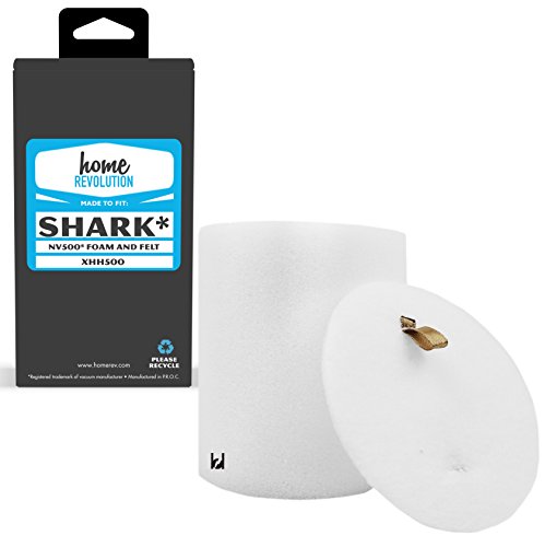Kit de repuesto de 1 filtro de espuma y 1 filtro de fieltro para aspiradoras Shark Rotator Pro Lift-Away NV500 y la pieza XFF500
