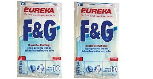 Eureka F&G Vacuum Bags 54924B, 54924C - Genuine - (2 packs of 10 = 20 bags)
