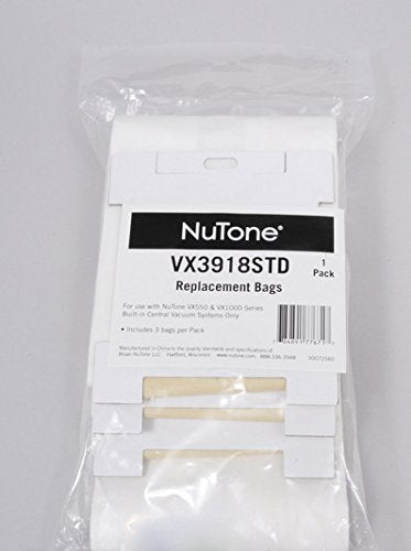 Bolsas de filtro para VX550 y VX1000, 8 galones, paquete de 3, pieza VX3918STD