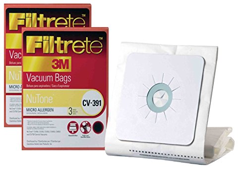 Bolsas para microalérgenos Filtrete Nutone CV-391, paquete de 6