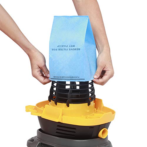 Proteam Workshop Wet Dry Vacuum Bags 3pk Shop Vacuum Bag Filter, 2.5 Gallon To 5-Gallon, Part WS01025F