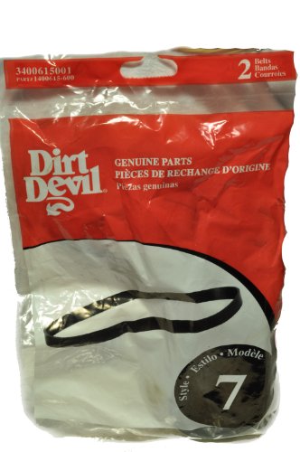 Dirt Devil Steam Vac Belts, Style 7, 2 belts in pack Part 3400615001