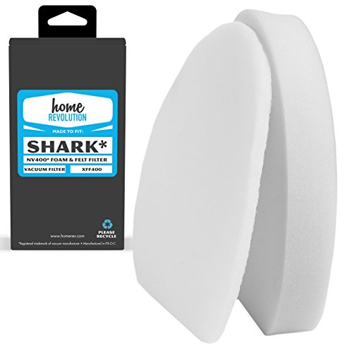Kit de repuesto de filtro de espuma y filtro de fieltro Home Revolution, compatible con aspiradoras verticales Shark NV400 y pieza XFF400