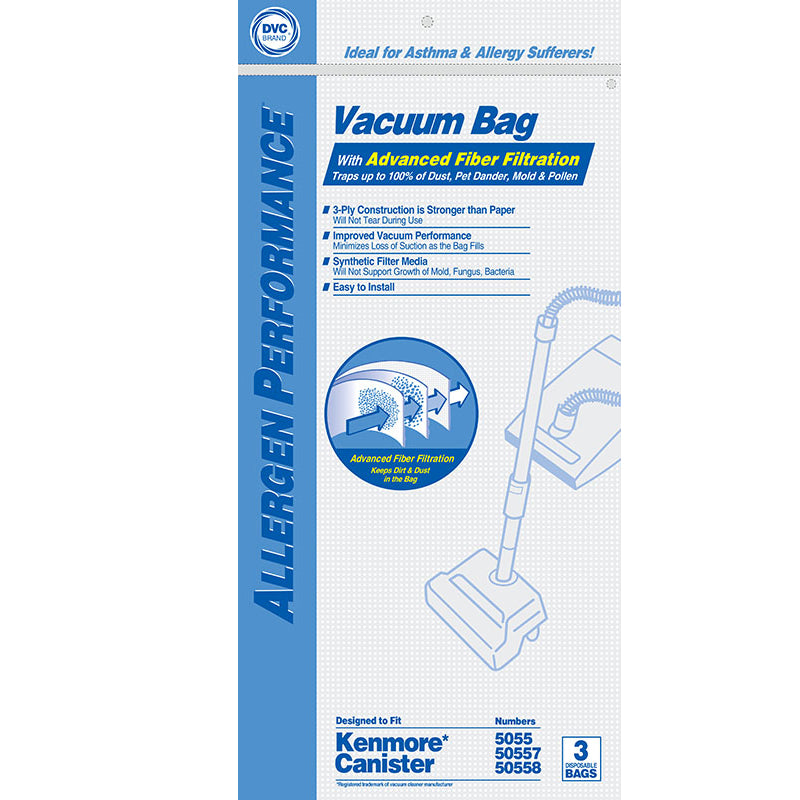 Kenmore Replacement Paper Bags, 3Pk for Kenmore Q 50557/50558 Syn, Part 464724