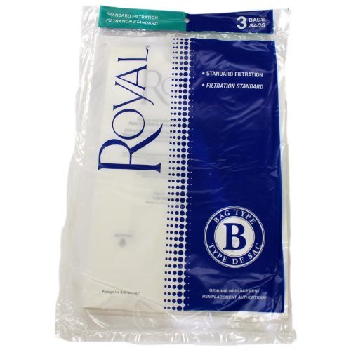 Royal/ Dirt Devil Type B Later Metal Upright Standard Filtration Vacuum Bags 3PK Part 3067247001