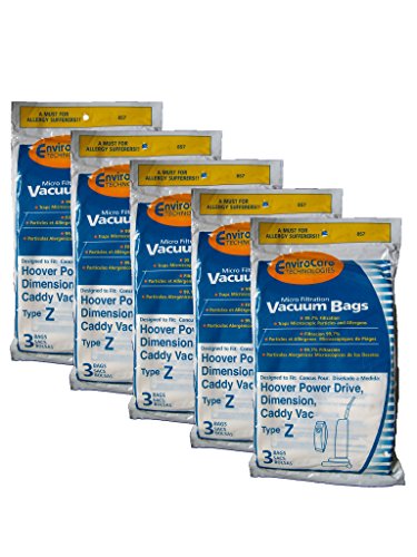 Hoover Allergy Vacuum Type Z Bags, Power Drive, Auto Drive, Constellation, Dimension, Dirt Finder, Generic Part 857