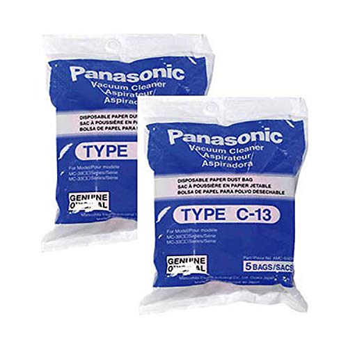 Panasonic Type C13 Model 3900 Vacuum Bags 5pk Part AMC-S5EP, AMCS5EP