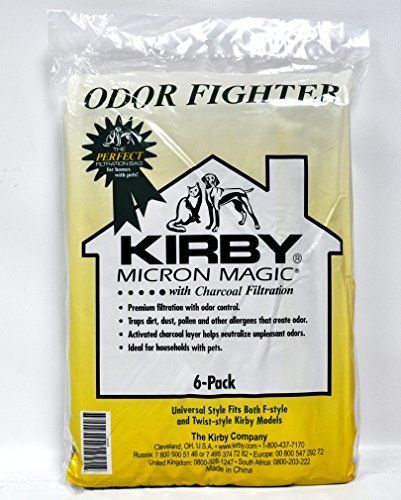 Bolsas para aspiradora Kirby Micron Magic Odor Fight F Style, paquete de 6, 202916