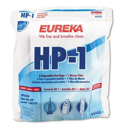 Genuine Eureka HP-1 Filter and Dust Bag 62423 - 3 bags, 1 filter by Essco