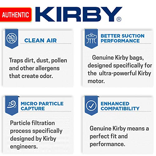 Kirby Charcoal Odor Control Vacuum Paper Bags, (2 Pack) Part 202816