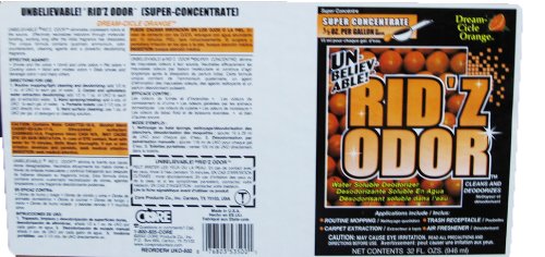 Unbelievable! UKO-502 32 Oz. Rid'z Odor Dream Cicle Orange Super Concentrated Deodorizer (Case of 12)