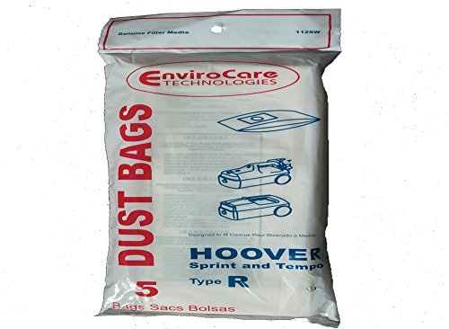 Bolsas de papel para aspiradora Hoover Type R Tempo/Sprint, 5 piezas, 112SW 