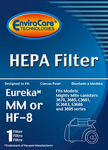 Filtro HEPA tipo HF-8 para Eureka Sanitaire MM Mighty Mite Pet Lover, botes comerciales Sanitaire 60666B, pieza F253