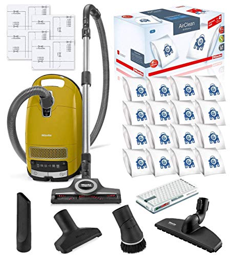 Miele Complete C3 Calima Canister HEPA Vacuum Cleaner + STB 305-3 Turbobrush Bundle + Miele Performance Pack Type GN AirClean SKU 41GFE036USA, 10123210