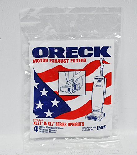 Oreck Filter, XL21/XLl7 Series 4Pk Motor Exhaust Upright Part EF4PK