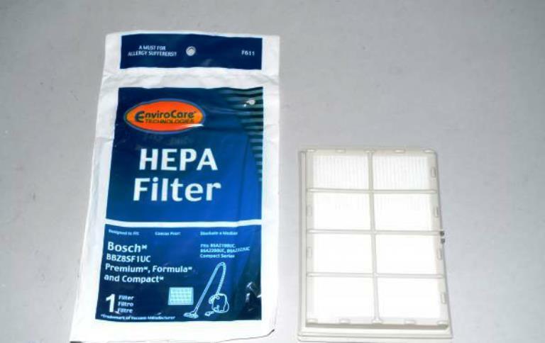 Filtro Hepa genérico para aspiradoras de recipiente Bosch Formula BSA Compact/Plus 00263506 00460474 Pieza F611