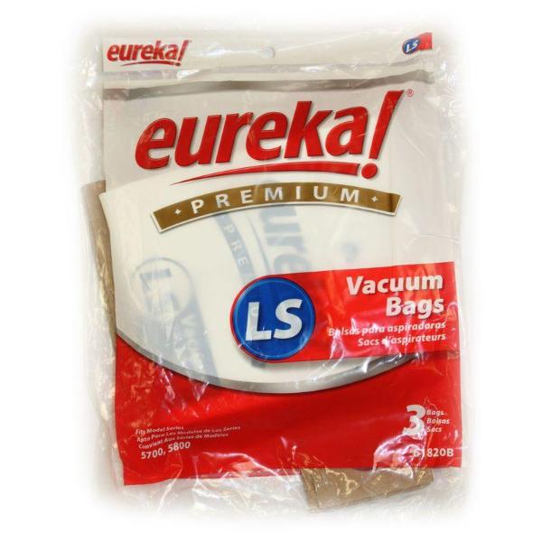 Eureka Paper Bag, Style LS Upright Filteraire 3 Pk Part 61820B, 61820B-6