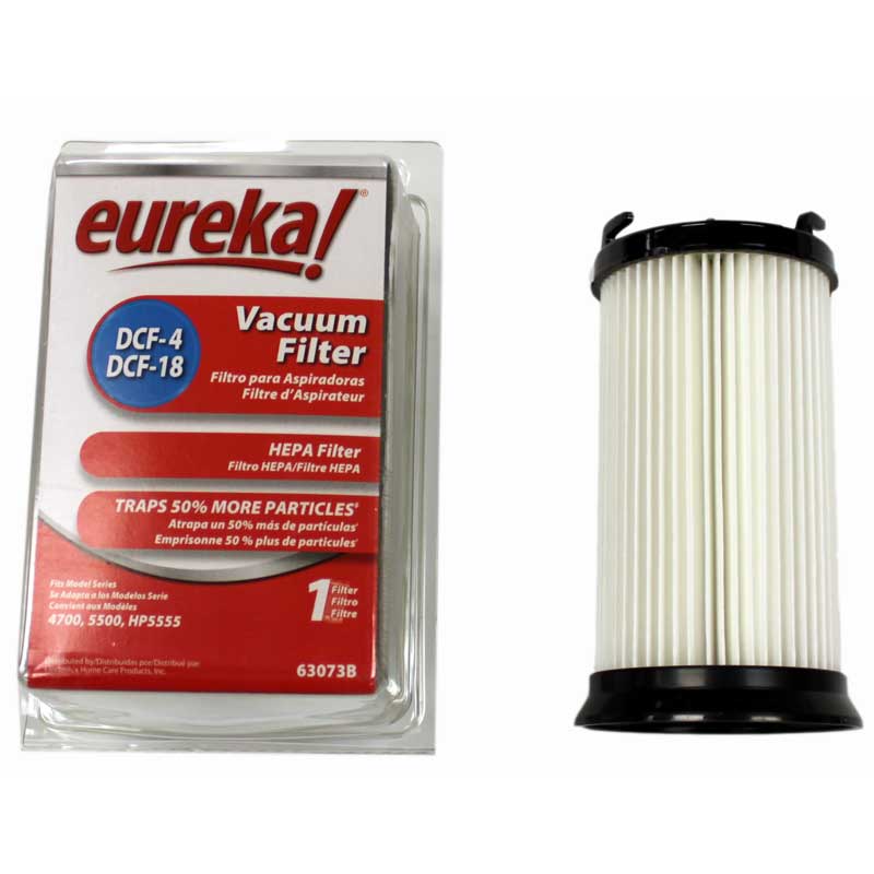 Eureka Filter, Dirt Cup 4700/5500/DCF4/DCF18 Pleated HEPA Genuine Part 63073C, 63073A