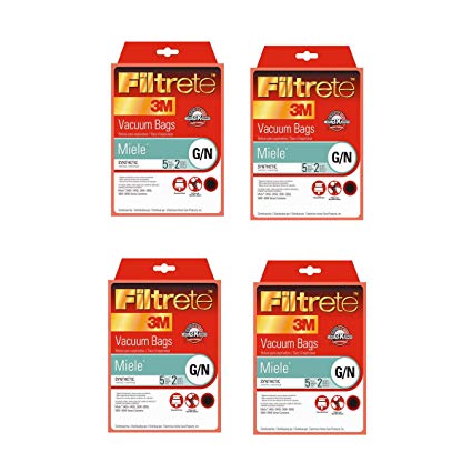 Generic Miele Allergen 5 Vacuum Bags + 2 Filters, Type GN, by Filtrete 3M, Part 68705A-6, 68705A