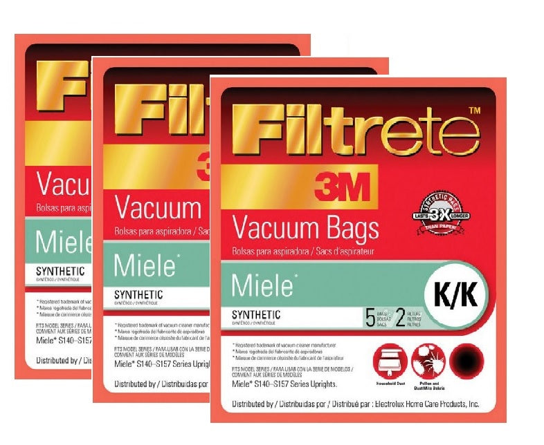 Aspiradora vertical Miele Broom con filtro para alérgenos 3M, tipo bolsas KK, pieza 68706-6, 68706