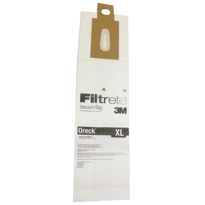 Bolsas de papel Oreck, 3M Filtrete XL/CC Microlined, paquete de 3, pieza 68710-6, 68710