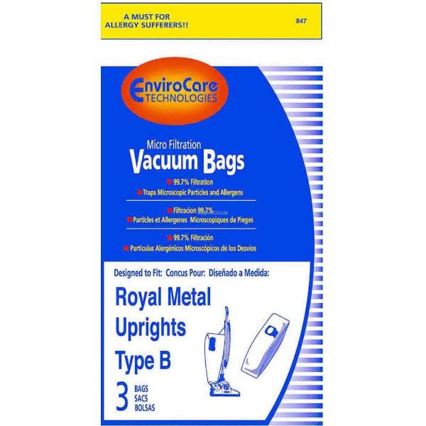 Royal Type B Upright Vacuum Bags 3pk Part 847