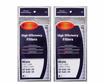 Vacuum Filters (pack of 3) for Miele Canister Series S227 S858 S4000 Part 905