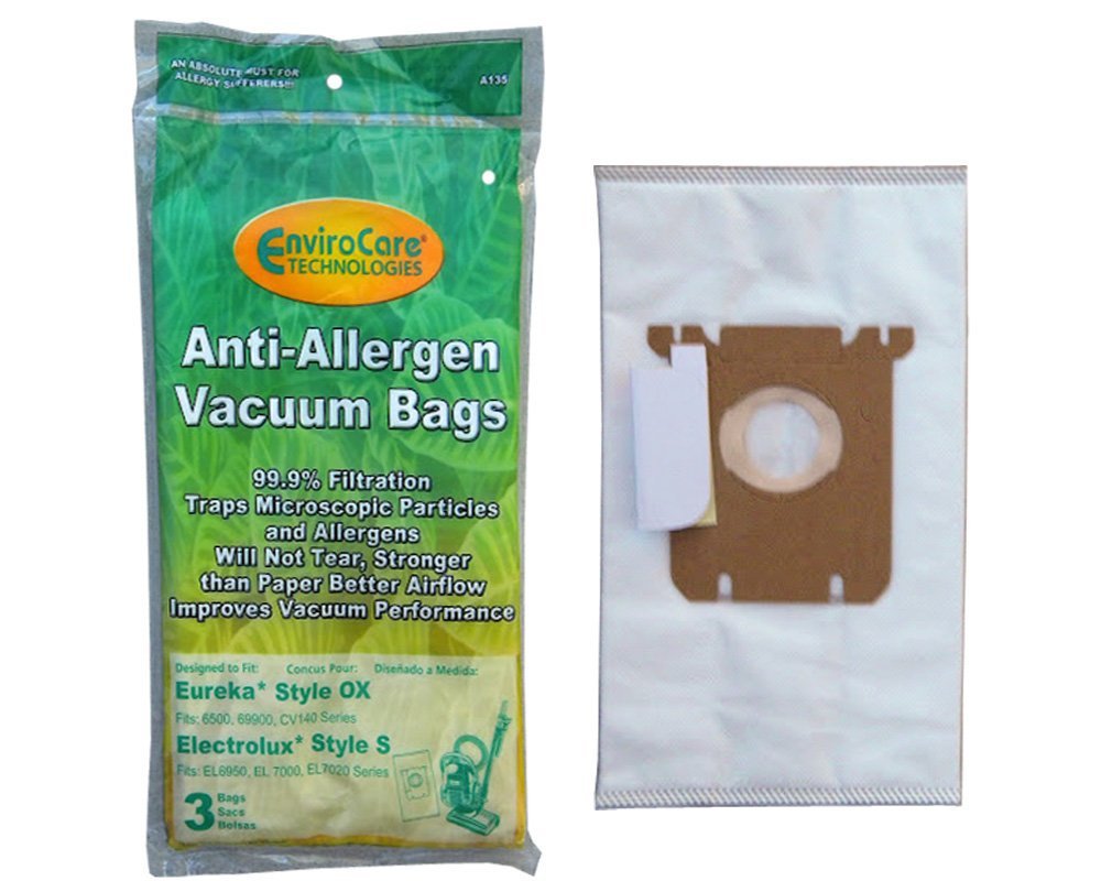 3Pk, Electrolux Ox Canister-Allergen, Paper Bags, Part A135