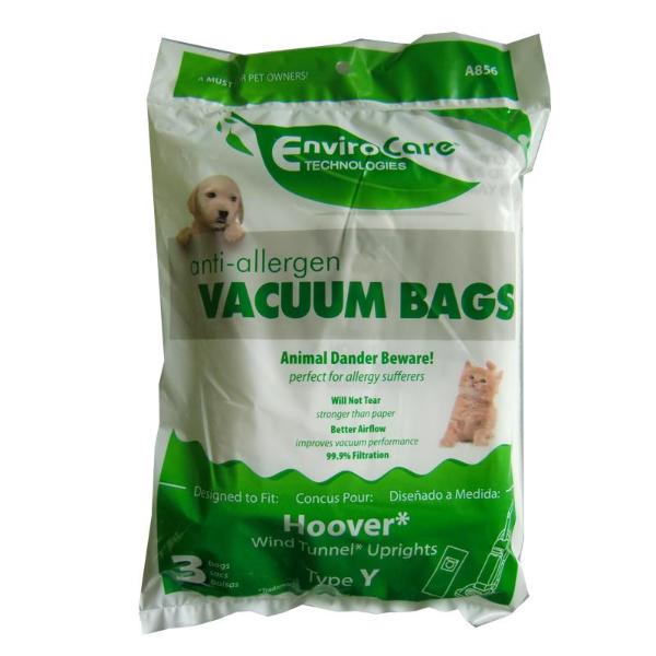 Hoover Type Y Vacuum Bags, 3pk, Part A856