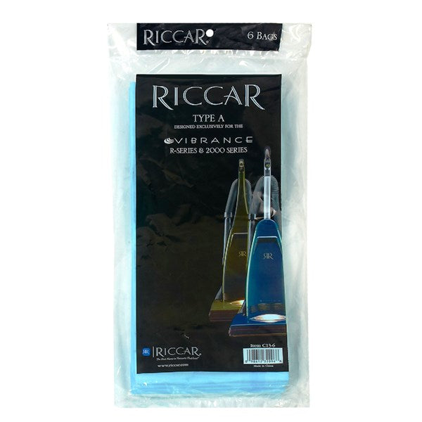 Bolsas de papel verticales Riccar Clean Air para Vibrance y R Series, paquete de 6, pieza C13-6