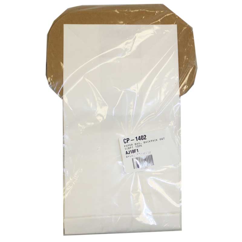 Carpet Pro Backpack Vacuum Bags 10pk SC-BP1 for SC412, Power Flite BF600BP Part 06.415, C352-2500