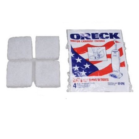 Oreck Filter, XL21/XLl7 Series 4Pk Motor Exhaust Upright Part EF4PK