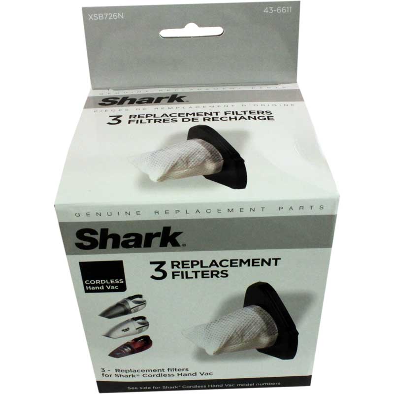 Shark Filters, Handvac Shark Dirt Cup SV735/SV738/SV75 3Pk Part XSB726N