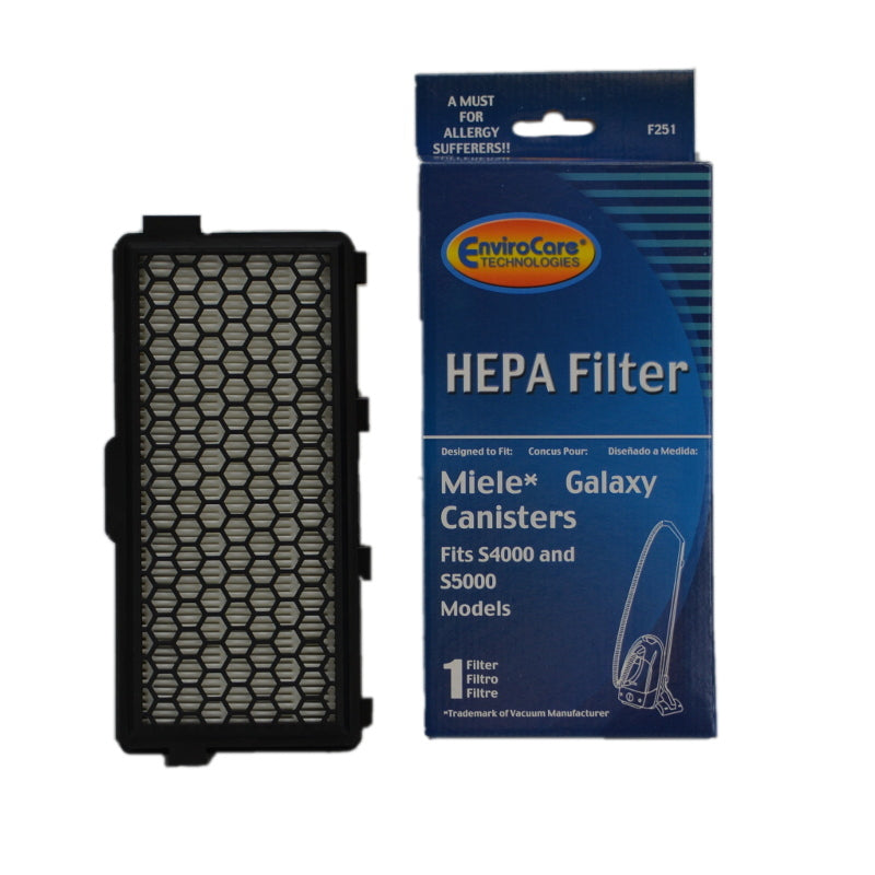 Filtro HEPA genérico Miele para modelos Galaxy S4000 y S5000, pieza F251